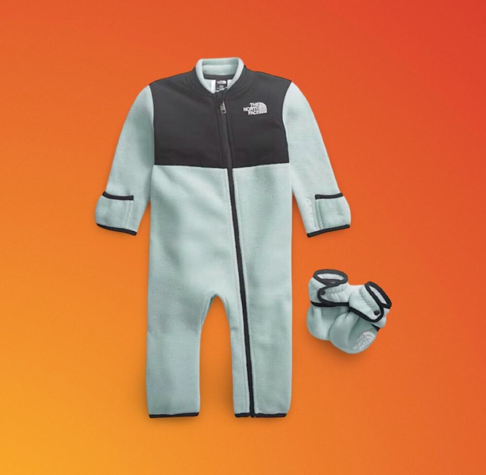The North Face Baby Denali One-Piece Set Muted Pine Green 24 Months Bunting
